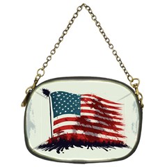 Patriotic Usa United States Flag Old Glory Chain Purse (one Side)