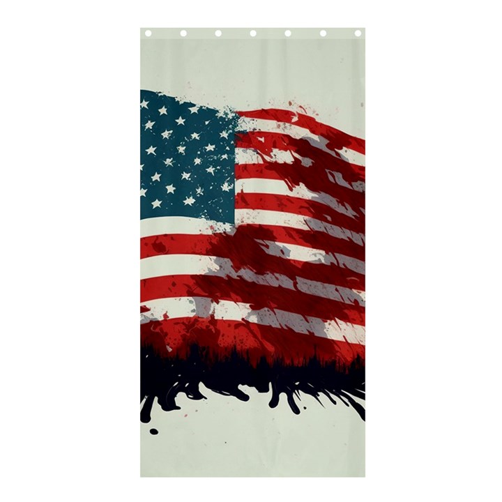 Patriotic Usa United States Flag Old Glory Shower Curtain 36  x 72  (Stall) 