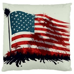 Patriotic Usa United States Flag Old Glory Large Cushion Case (one Side) by Ravend