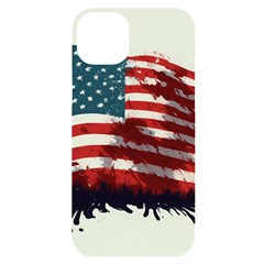 Patriotic Usa United States Flag Old Glory Iphone 14 Plus Black Uv Print Case by Ravend