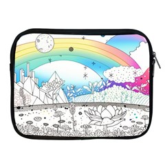 Rainbow Fun Cute Minimal Doodle Drawing Apple Ipad 2/3/4 Zipper Cases