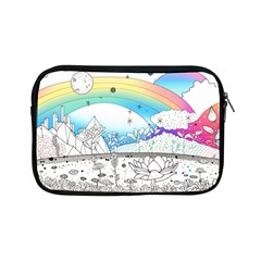 Rainbow Fun Cute Minimal Doodle Drawing Apple Ipad Mini Zipper Cases