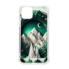 Christmas Wreath Winter Mountains Snow Stars Moon Iphone 11 Pro 5 8 Inch Tpu Uv Print Case by Ravend