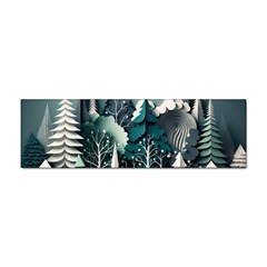 Forest Papercraft Trees Background Sticker Bumper (100 Pack)