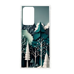 Forest Papercraft Trees Background Samsung Galaxy Note 20 Ultra Tpu Uv Case by Ravend