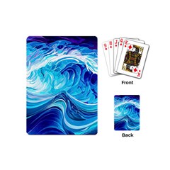 Tsunami Waves Ocean Sea Nautical Nature Water Playing Cards Single Design (mini)