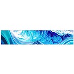 Tsunami Waves Ocean Sea Nautical Nature Water Small Premium Plush Fleece Scarf Front