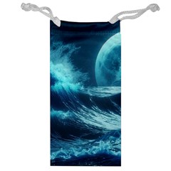 Moonlight High Tide Storm Tsunami Waves Ocean Sea Jewelry Bag