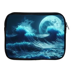 Moonlight High Tide Storm Tsunami Waves Ocean Sea Apple Ipad 2/3/4 Zipper Cases