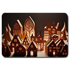 Gingerbread House Gingerbread Christmas Xmas Winter Large Doormat by Ravend