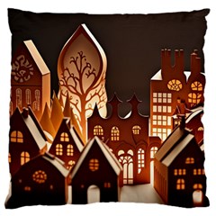 Gingerbread House Gingerbread Christmas Xmas Winter Standard Premium Plush Fleece Cushion Case (two Sides)