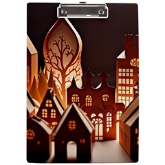 Gingerbread House Gingerbread Christmas Xmas Winter A4 Acrylic Clipboard