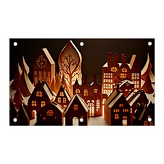 Gingerbread House Gingerbread Christmas Xmas Winter Banner And Sign 5  X 3  by Ravend