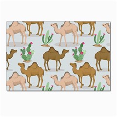 Camels-cactus-desert-pattern Postcard 4 x 6  (pkg Of 10) by Salman4z