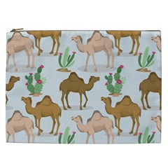 Camels-cactus-desert-pattern Cosmetic Bag (xxl) by Salman4z