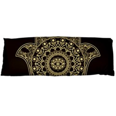 Hamsa-hand-drawn-symbol-with-flower-decorative-pattern Body Pillow Case (dakimakura) by Salman4z