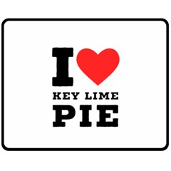 I Love Key Lime Pie Fleece Blanket (medium) by ilovewhateva