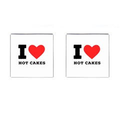 I Love Hot Cakes Cufflinks (square)