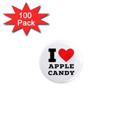 I Love Apple Candy 1  Mini Magnets (100 Pack)  by ilovewhateva