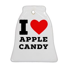 I Love Apple Candy Bell Ornament (two Sides) by ilovewhateva