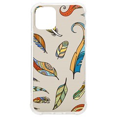 Vector-boho-doodle-feathers-seamless-pattern-illustration Iphone 12/12 Pro Tpu Uv Print Case by Salman4z