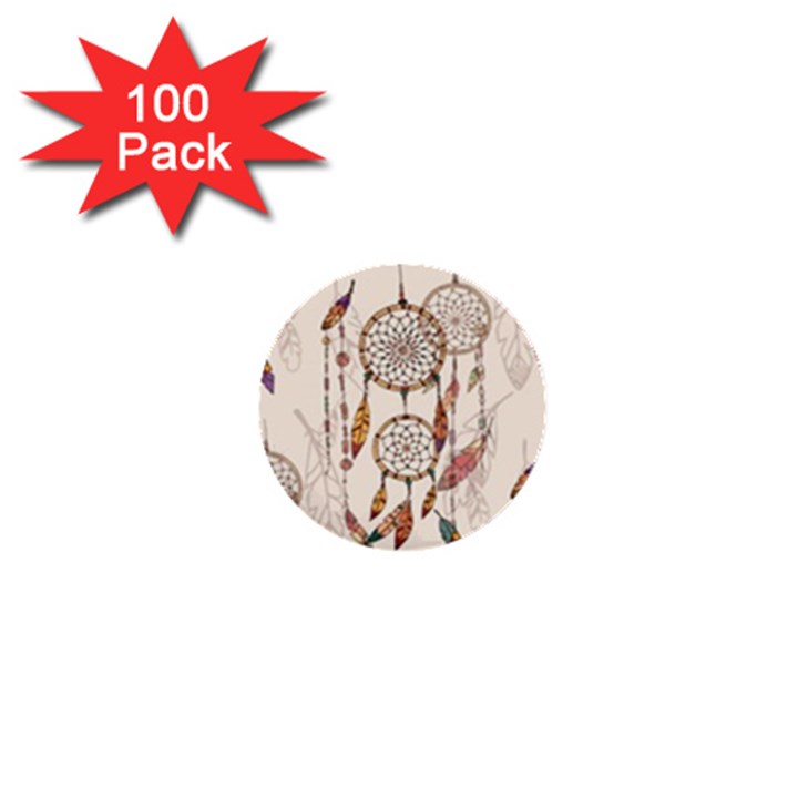 Coloured-dreamcatcher-background 1  Mini Buttons (100 pack) 