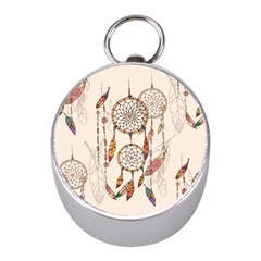 Coloured-dreamcatcher-background Mini Silver Compasses by Salman4z