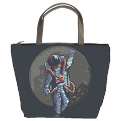 Illustration-drunk-astronaut Bucket Bag by Salman4z