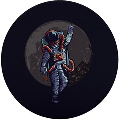 Illustration-drunk-astronaut Uv Print Round Tile Coaster by Salman4z