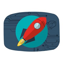 Rocket-with-science-related-icons-image Mini Square Pill Box by Salman4z