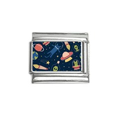 Seamless-pattern-with-funny-aliens-cat-galaxy Italian Charm (9mm)