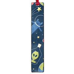 Seamless-pattern-with-funny-aliens-cat-galaxy Large Book Marks by Salman4z