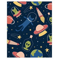 Seamless-pattern-with-funny-aliens-cat-galaxy Drawstring Bag (small) by Salman4z