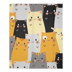 Seamless-pattern-cute-cat-cartoons Shower Curtain 60  X 72  (medium)  by Salman4z