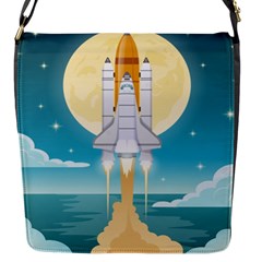 Space-exploration-illustration Flap Closure Messenger Bag (s) by Salman4z