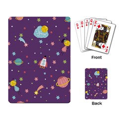 Space-travels-seamless-pattern-vector-cartoon Playing Cards Single Design (rectangle) by Salman4z