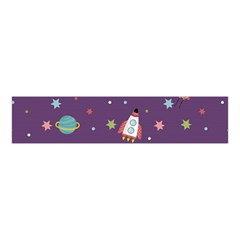 Space-travels-seamless-pattern-vector-cartoon Velvet Scrunchie