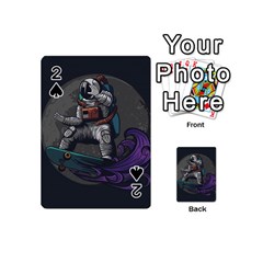 Illustration-astronaut-cosmonaut-paying-skateboard-sport-space-with-astronaut-suit Playing Cards 54 Designs (mini) by Salman4z