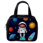 Boy-spaceman-space-rocket-ufo-planets-stars Classic Handbag (One Side) Front