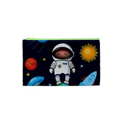 Boy-spaceman-space-rocket-ufo-planets-stars Cosmetic Bag (xs) by Salman4z
