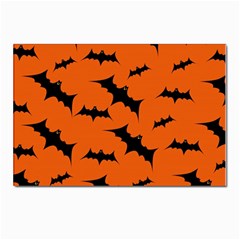 Halloween-card-with-bats-flying-pattern Postcard 4 x 6  (pkg Of 10) by Salman4z