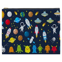 Big-set-cute-astronauts-space-planets-stars-aliens-rockets-ufo-constellations-satellite-moon-rover-v Cosmetic Bag (xxxl) by Salman4z