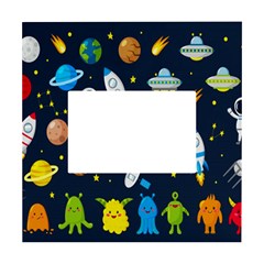 Big-set-cute-astronauts-space-planets-stars-aliens-rockets-ufo-constellations-satellite-moon-rover-v White Box Photo Frame 4  X 6 