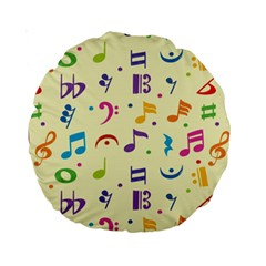 Seamless-pattern-musical-note-doodle-symbol Standard 15  Premium Round Cushions by Salman4z