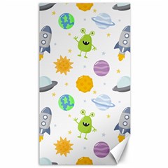 Seamless-pattern-cartoon-space-planets-isolated-white-background Canvas 40  X 72  by Salman4z