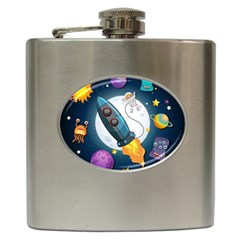 Spaceship-astronaut-space Hip Flask (6 Oz) by Salman4z