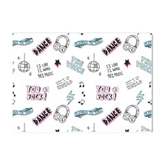 Music-themed-doodle-seamless-background Crystal Sticker (a4) by Salman4z