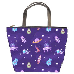 Space-seamless-pattern Bucket Bag by Salman4z