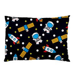 Seamless-adventure-space-vector-pattern-background Pillow Case by Salman4z