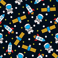 Seamless-adventure-space-vector-pattern-background Play Mat (rectangle) by Salman4z